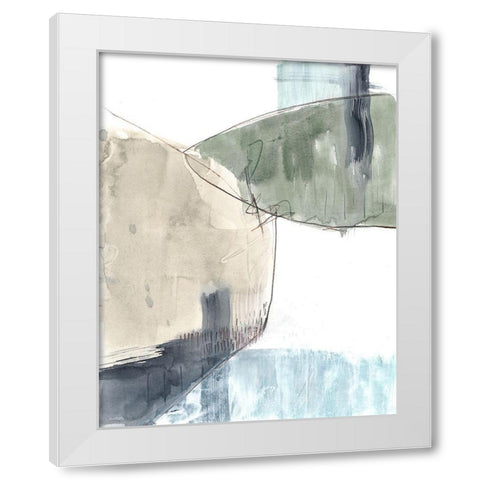 Verdant Divide II White Modern Wood Framed Art Print by Goldberger, Jennifer
