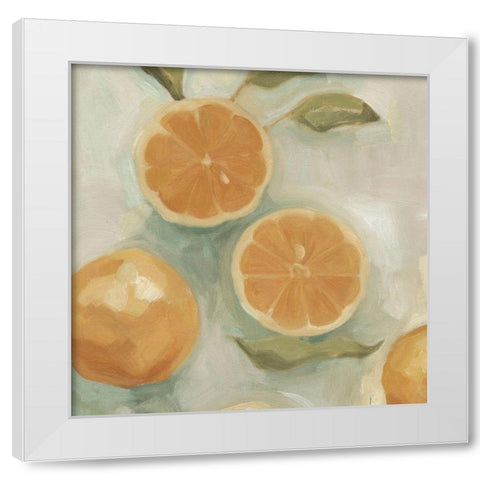 Citrus Study in Oil I White Modern Wood Framed Art Print by Scarvey, Emma