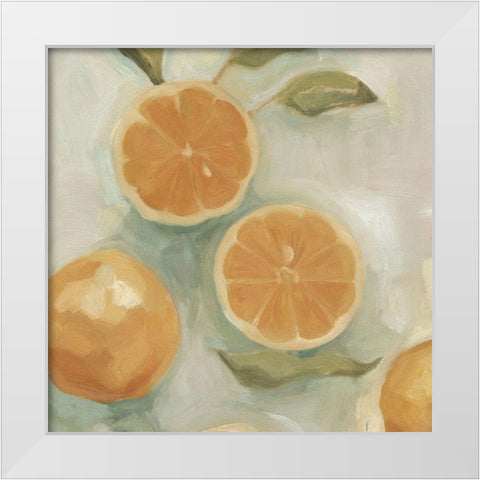 Citrus Study in Oil I White Modern Wood Framed Art Print by Scarvey, Emma