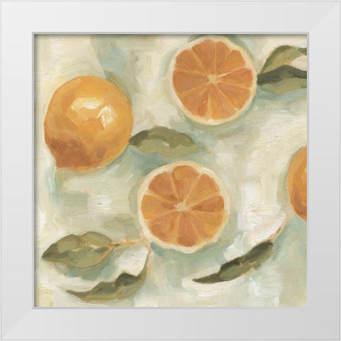 Citrus Study in Oil III White Modern Wood Framed Art Print by Scarvey, Emma