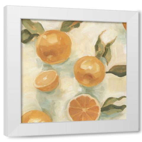 Citrus Study in Oil IV White Modern Wood Framed Art Print by Scarvey, Emma