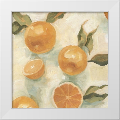 Citrus Study in Oil IV White Modern Wood Framed Art Print by Scarvey, Emma