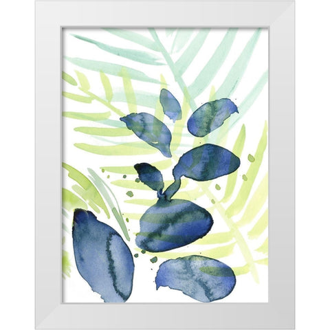 Queen Palms II White Modern Wood Framed Art Print by Parker, Jennifer Paxton