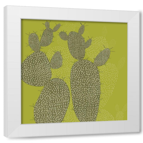 Opuntia I White Modern Wood Framed Art Print by Zarris, Chariklia