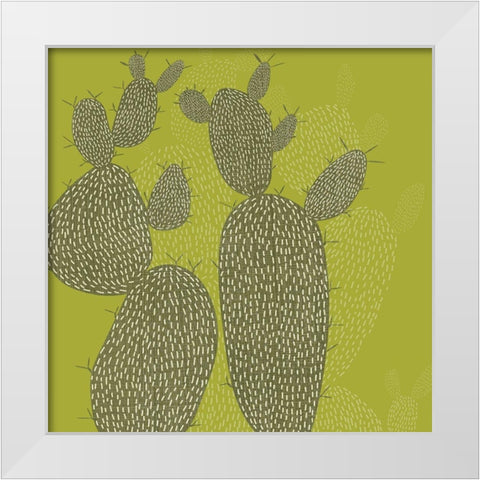 Opuntia I White Modern Wood Framed Art Print by Zarris, Chariklia