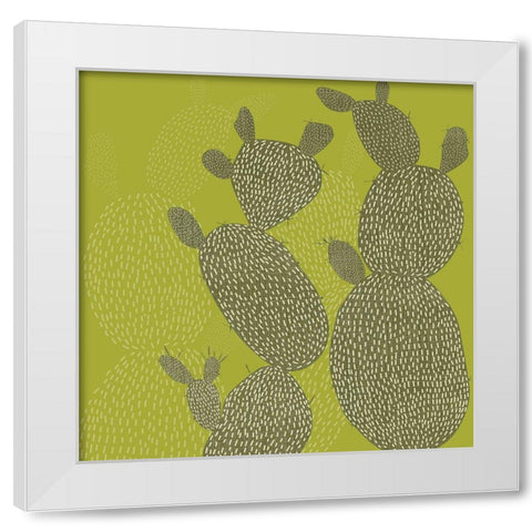 Opuntia II White Modern Wood Framed Art Print by Zarris, Chariklia