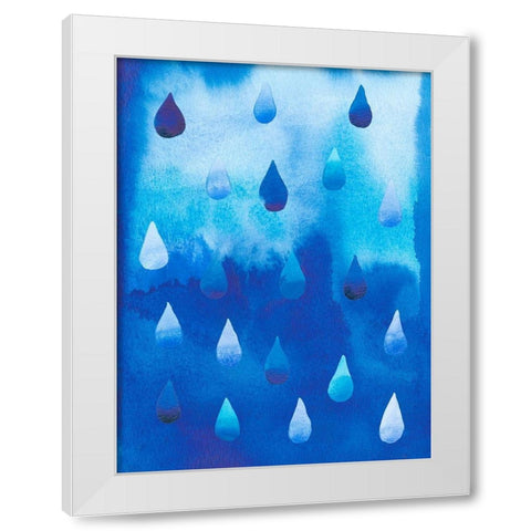 Drip Drop I White Modern Wood Framed Art Print by Ludwig, Alicia