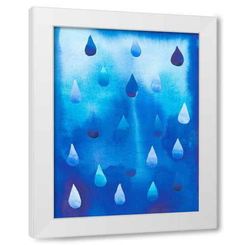 Drip Drop II White Modern Wood Framed Art Print by Ludwig, Alicia