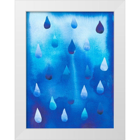 Drip Drop II White Modern Wood Framed Art Print by Ludwig, Alicia