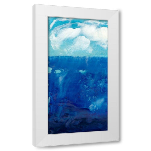 Deep Blue I White Modern Wood Framed Art Print by Ludwig, Alicia