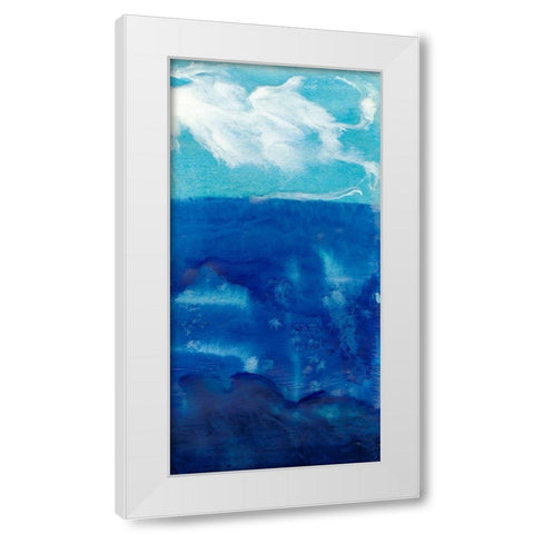 Deep Blue II White Modern Wood Framed Art Print by Ludwig, Alicia