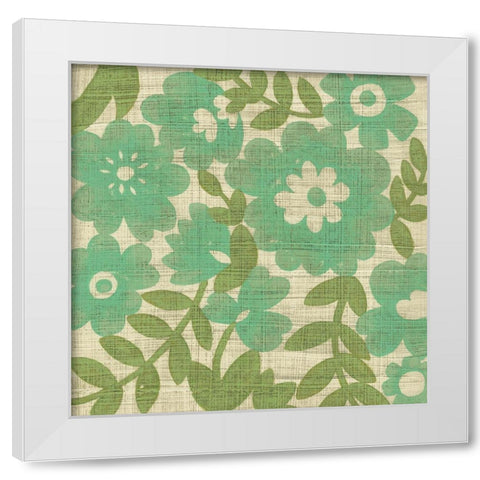 Verde Blossoms II White Modern Wood Framed Art Print by Zarris, Chariklia