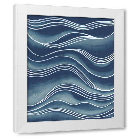 Wind and Waves I White Modern Wood Framed Art Print by Lam, Vanna