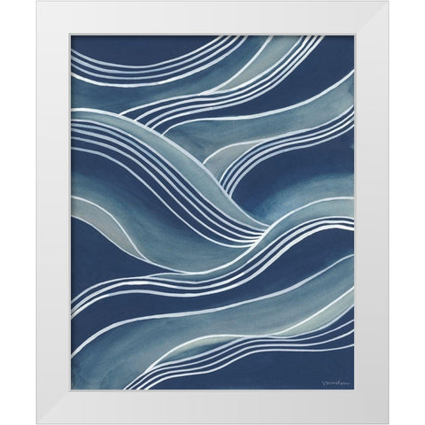 Wind and Waves III White Modern Wood Framed Art Print by Lam, Vanna