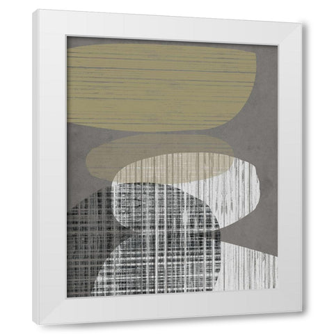 Resting Shapes III White Modern Wood Framed Art Print by Goldberger, Jennifer