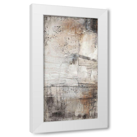 Black, White and Bronze I White Modern Wood Framed Art Print by Goldberger, Jennifer