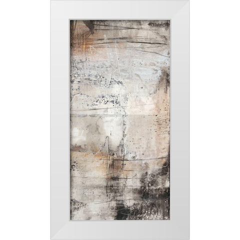 Black, White and Bronze II White Modern Wood Framed Art Print by Goldberger, Jennifer