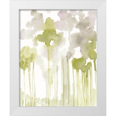 Aquarelle Forest II White Modern Wood Framed Art Print by Goldberger, Jennifer
