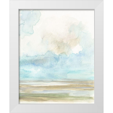 Clouds over the Marsh II White Modern Wood Framed Art Print by Goldberger, Jennifer