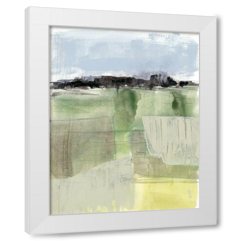 Sage Field II White Modern Wood Framed Art Print by Goldberger, Jennifer