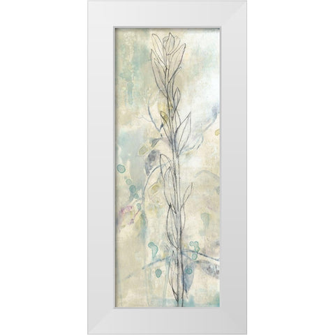 Contour Stem I White Modern Wood Framed Art Print by Goldberger, Jennifer