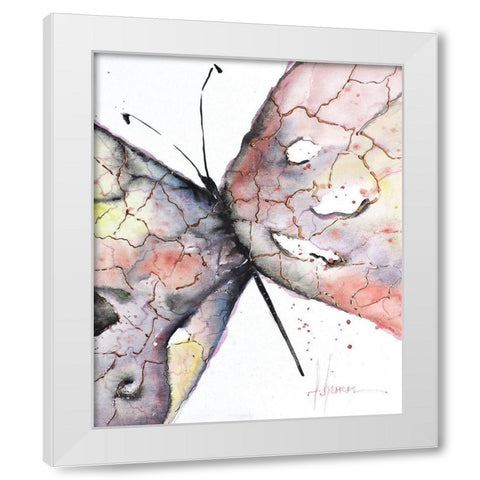 Mariposa I White Modern Wood Framed Art Print by Herrera, Leticia