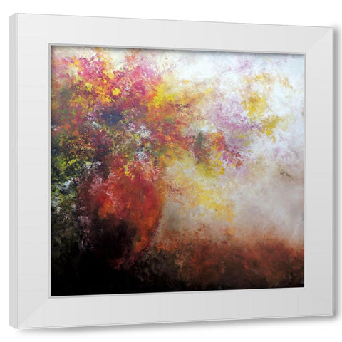 Nicho Rojo White Modern Wood Framed Art Print by Herrera, Leticia
