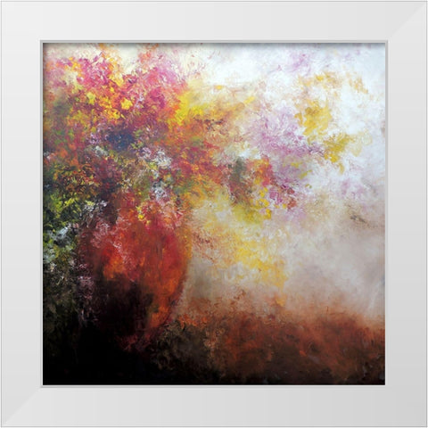 Nicho Rojo White Modern Wood Framed Art Print by Herrera, Leticia