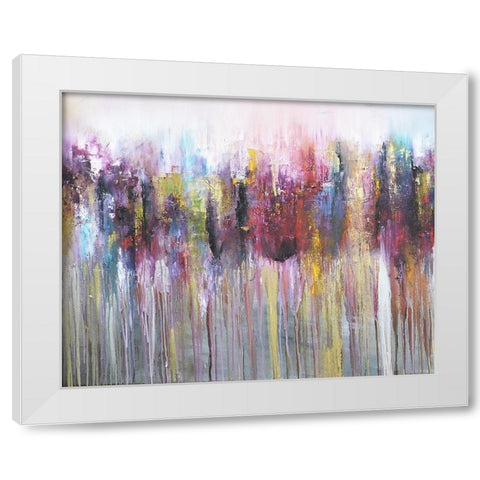 Morados I White Modern Wood Framed Art Print by Herrera, Leticia