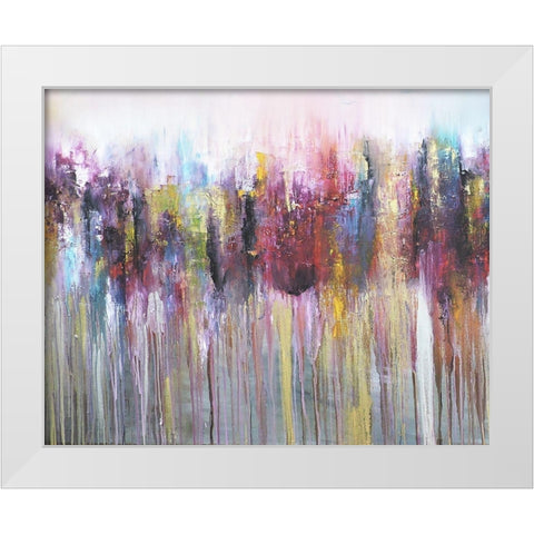 Morados I White Modern Wood Framed Art Print by Herrera, Leticia