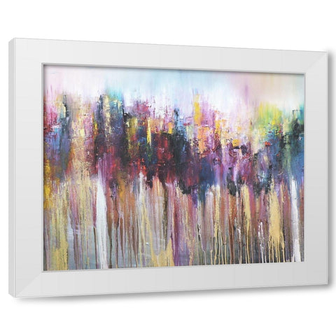 Morados II White Modern Wood Framed Art Print by Herrera, Leticia