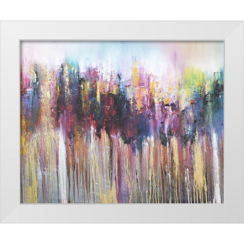Morados II White Modern Wood Framed Art Print by Herrera, Leticia