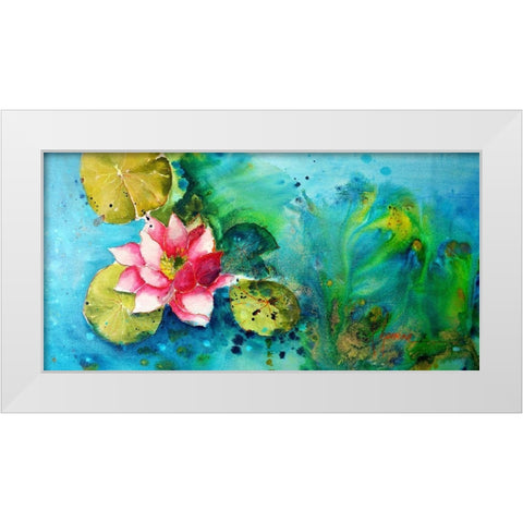 Horizontal Flores VI White Modern Wood Framed Art Print by Herrera, Leticia
