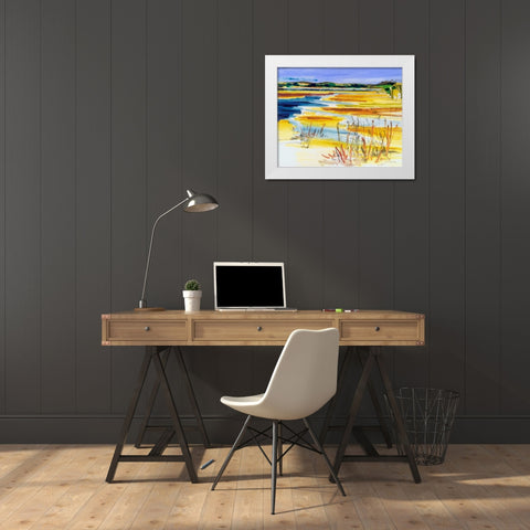 Bright Marsh I White Modern Wood Framed Art Print by Ferrell, Erin McGee