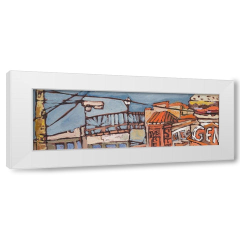 Urban Wires V White Modern Wood Framed Art Print by Ferrell, Erin McGee