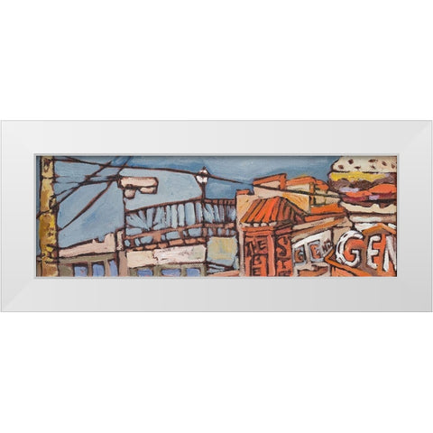 Urban Wires V White Modern Wood Framed Art Print by Ferrell, Erin McGee
