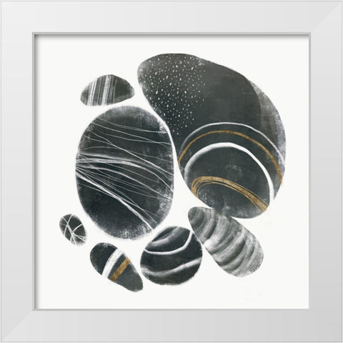 Mineralize I White Modern Wood Framed Art Print by Borges, Victoria
