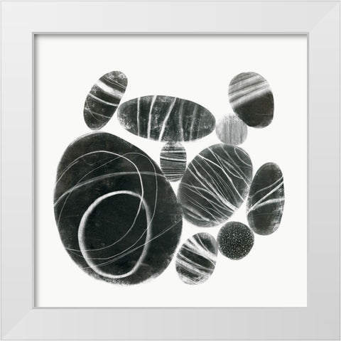 Mineralize III White Modern Wood Framed Art Print by Borges, Victoria