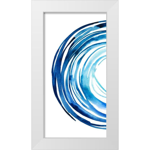 Blue Vortex I White Modern Wood Framed Art Print by Popp, Grace