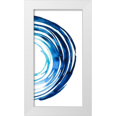 Blue Vortex II White Modern Wood Framed Art Print by Popp, Grace