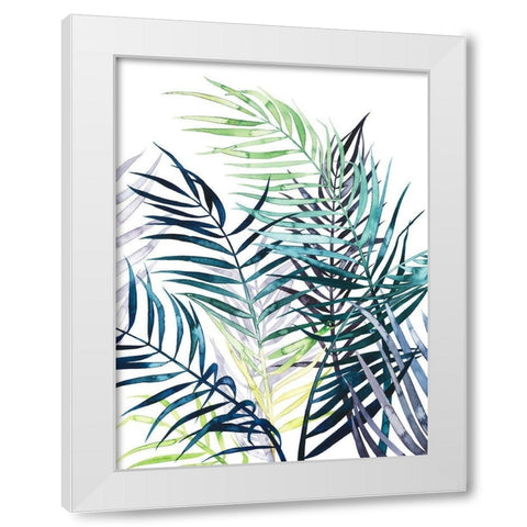 Twilight Palms I White Modern Wood Framed Art Print by Popp, Grace