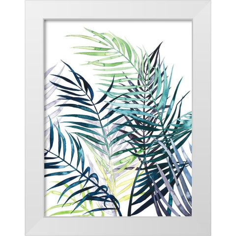 Twilight Palms I White Modern Wood Framed Art Print by Popp, Grace