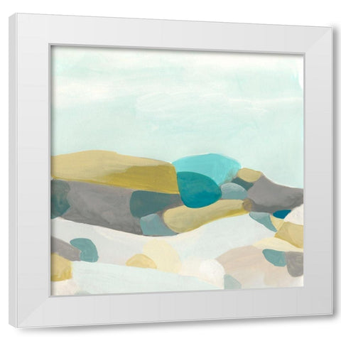 Fieldscape Vista II White Modern Wood Framed Art Print by Vess, June Erica
