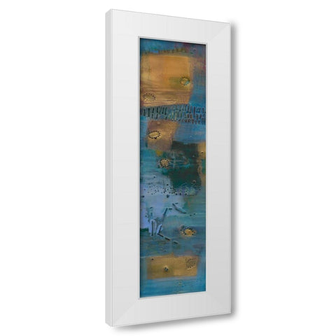 Reedy Blue I White Modern Wood Framed Art Print by Jachimiec, Sue