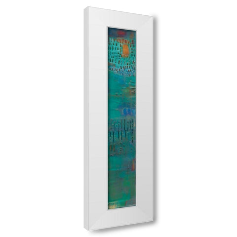 Reedy Blue II White Modern Wood Framed Art Print by Jachimiec, Sue