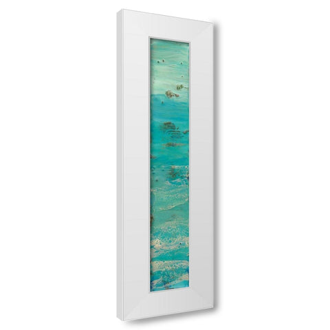 Reedy Blue IV White Modern Wood Framed Art Print by Jachimiec, Sue