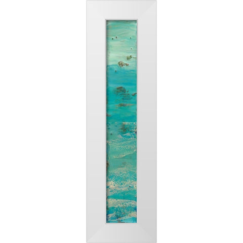 Reedy Blue IV White Modern Wood Framed Art Print by Jachimiec, Sue