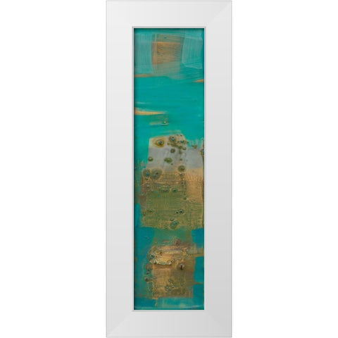 Reedy Blue V White Modern Wood Framed Art Print by Jachimiec, Sue