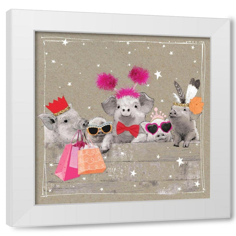 Fancy Pants Farm II White Modern Wood Framed Art Print by Gower, Hammond