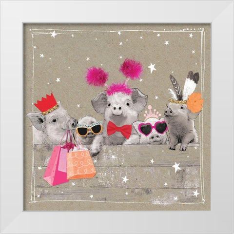 Fancy Pants Farm II White Modern Wood Framed Art Print by Gower, Hammond